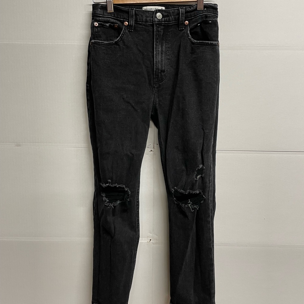 Abercrombie & Fitch The Ankle Straight Ultra High Rise Denim